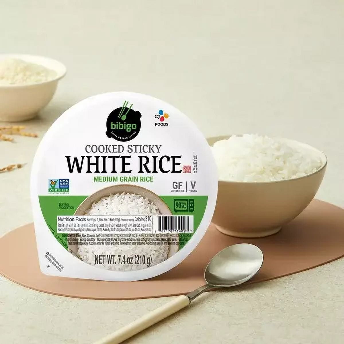 Cooked Sticky White Rice Bowls, 7.4 Ounce (12 Count), 88.8 oz