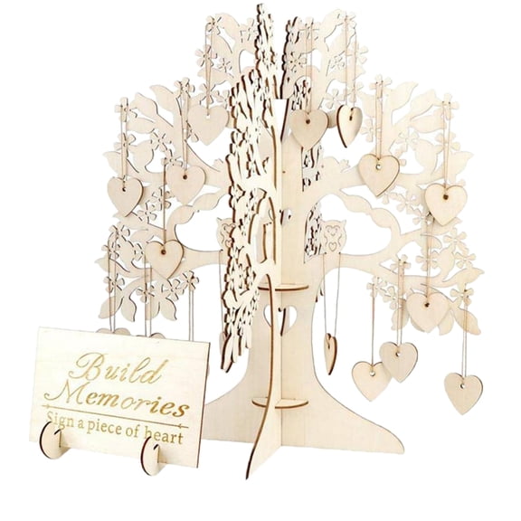 1piece of Tree Ornament Guests Sign Book Table Centrepiece Decor