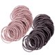 thumbnail image 1 of EeaseMX 2 piezas de moda y duradero anillo pequeño simple cuerda fina para el cabello para niñas cuerda para el cabello (rosa + café), 1 of 7