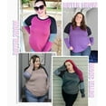 thumbnail image 2 of TIYOMI Plus Size Tunics For Women 2X Crewneck Striped Autumn Fall Winter Purple T Shirt Casual Long Sleeve Tops Casual Blouses Tee 2XL 18W 20W, 2 of 4