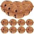 thumbnail image 2 of GOOHOCHY 24 campanas navideñas de metal oxidado, decorativas para árbol de Navidad (40 mm), 2 of 8