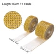 thumbnail image 2 of Unique Bargains 2 Roll 1 Yard 13.5/27mm Self Adhesive Crystal Rhinestone Ribbon for Crafts Project, Light Gold, 2 of 5