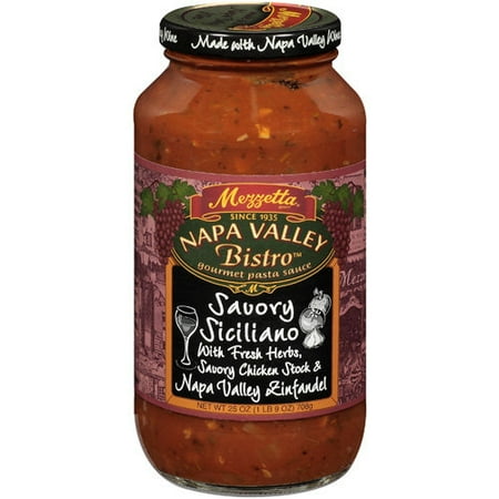 Mezzetta Savory Siciliano Pasta Sauce With Fresh Herbs, Savory Chicken Stock & Napa Valley Zinfandel, 25 oz