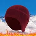 thumbnail image 3 of Bonnets de Cyclisme Doublure de Chapeau avec Trous pour Lunettes Bonnet d'Hiver Rouge, 3 of 8
