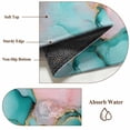 thumbnail image 6 of 2x3 Ft Entryway Area Rug, Teal Pink Kitchen Rug Runner Washable Floor Mat, Modern Abstract Ink Painting Luxury Marble Non Slip Indoor Door Mat Throw Carpet for Bathroom Living Room Bedroom, 6 of 8