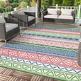 thumbnail image 6 of Sunvasagoo Waterproof Reversible Outdoor Rug – Lightweight Portable Patio MWaterproof Reversible Outdoor Rug – Lightweight Portable Patio Mat for Camping, RV, Deck, Porch – UV & mark Resistant, 6 of 23