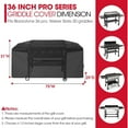 thumbnail image 2 of 75 Inch Griddle Cover for Blackstone 36 Inch Cooking Station with Hood, Large Flat Top Grill Cover with Sealed Seam, Heavy Duty Waterproof, Includes Support Pole, 2 of 8