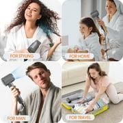 Posrue High-Speed Hair Dryer with 110,000 RPM Brushless Motor and 200 Million Negative Ions, Gray
