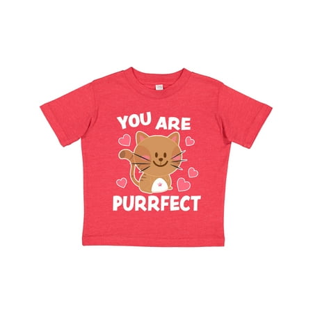 

Inktastic You Are Purrfect with Cute Cat and Hearts Pink Gift Toddler Toddler Girl T-Shirt