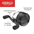 thumbnail image 4 of Zebco Bite Alert Spincast Reel and Fishing Rod Combo, 7-Foot 2-Piece Rod, Size 80 Reel, Black/White, 4 of 12