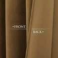 thumbnail image 4 of 120 inches Extra Long Gold Brown Velvet Curtains for Living Room, Back Tab Wall Backdrop Curtains for Party, Thermal Insulated Room Dividers for Hall/Bedroom, W52 x L120, 2 Panels, 4 of 6