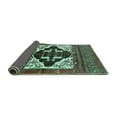 thumbnail image 2 of Ahgly Company Indoor Round Persian Turquoise Blue Traditional Area Rugs, 8' Round, 2 of 4