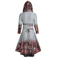 thumbnail image 3 of IROINNID Halloween Costumes For Women Fit&Flare Dress Discount Loose Tops Sweater Large Size Coat Retro Dress Hooded Tops,Red, 3 of 4