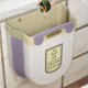 thumbnail image 5 of Bote de basura colgante para cocina | Contenedor plegable montado en pared para compostaje | Contenedor pequeño de 10L para puerta de gabinete o fregadero | Ahorra espacio, plástico | Morado, gris, 5 of 8
