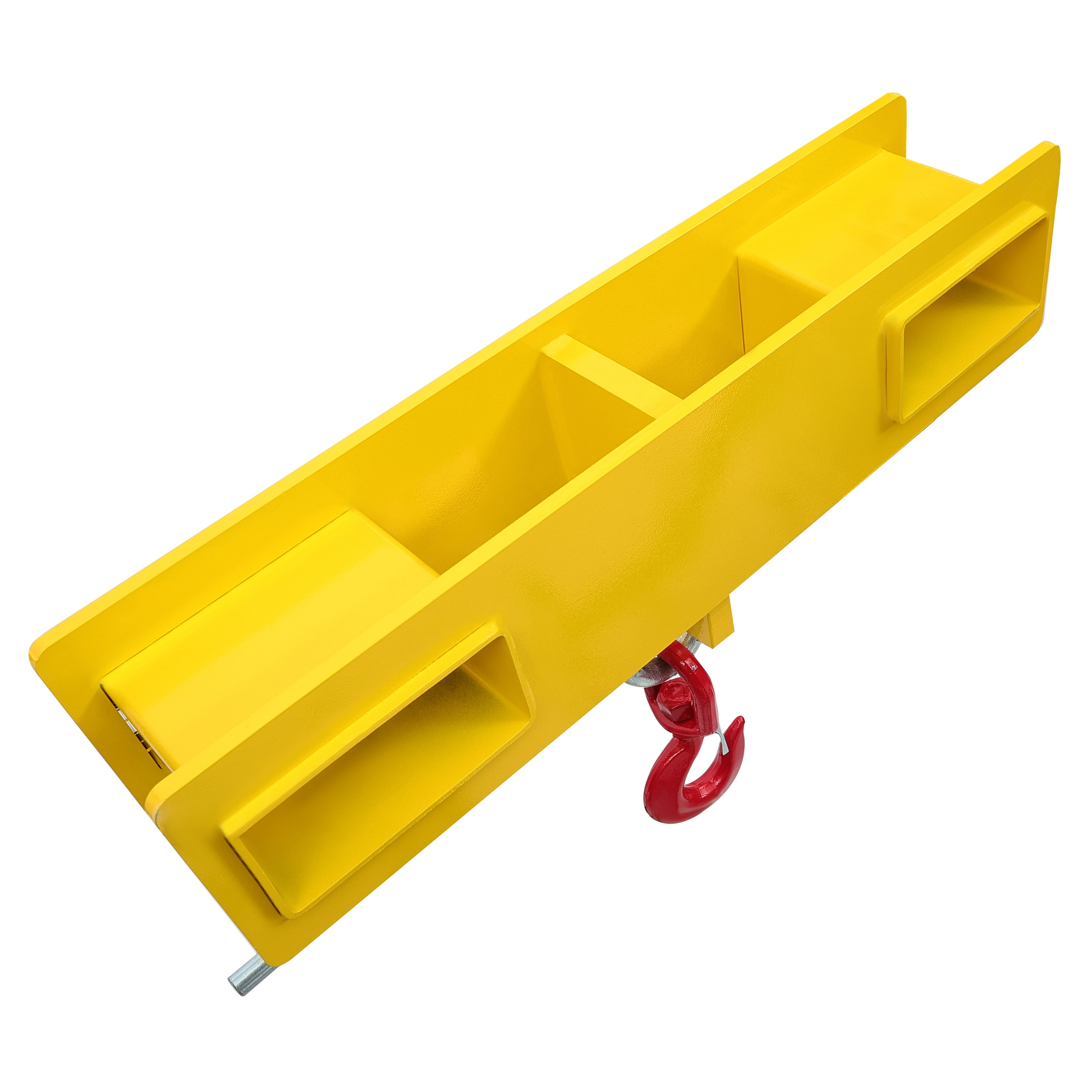 KOJEM Forklift Lifting Hook 4800lbs Forklift Mobile Crane Hook Yellow Forklift Lifting Hoist Swivel Hook Fork Lifting Attachment