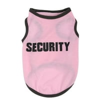 CICRKHB Dog Vest New Pet Spring and Summer Breathable Security Print Vest Dog Cat Clothing Pink