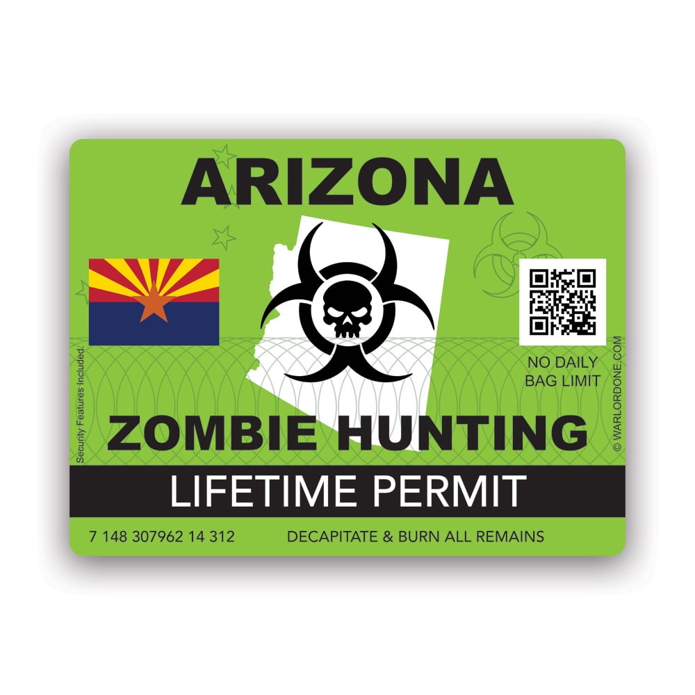 Missouri Zombie Hunting Permit Sticker – Die-Cut Decal, Outbreak Response Team Novelty
