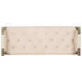 thumbnail image 4 of SAFAVIEH Raiden Linen Rustic Oak Bench Beige /Rustic Oak, 4 of 7