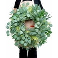 thumbnail image 2 of 26'' Eucalyptus Wreath for Front Door Year Round, Large Handmade Green Moden Farmhouse Wreath for Home Decor Porch Window Holiday Indoor Outdoor, 2 of 6