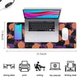 thumbnail image 5 of Long Mouse Pads for Desk,Purple Halloween Black Cats and Pumpkins Desk Mats on Top Of Desks, Desk Mouse Pad Extra Large with 3mm Non-Slip Base and Stitched Edge for Gaming,Office,Work,Home 31.5x11.8in, 5 of 5
