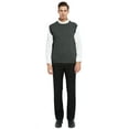 thumbnail image 5 of Toptie Men's 100% Cotton Knit Sweater Vest, Crew Neck Solid Color, 5 of 9