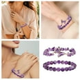 thumbnail image 2 of Amethyst Bracelet for Women Anxiety Stone Beaded Charm Layered Bracelet Jewelry for Her 2PCS, 2 of 7