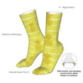 thumbnail image 4 of Xecao Gold Pineapple Print Fashion No Heel Casual Crew Socks Cushioned Breathable for Men Women - Moisture wicking,Not easy to fade Suitable for daily, 4 of 7