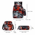 thumbnail image 3 of Graffiti Pattern Waterproof Student Backpack Set, 3 Pieces Bookbag with Shoulder Bag and Pencil Case, Fashion Daypack for Teenagers School, Travel & Outdoor Activities, 3 of 6