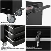 7-Drawer Rolling Tool Chest Cabinet, Large Capacity Metal Tool Box with Wheels,Black02