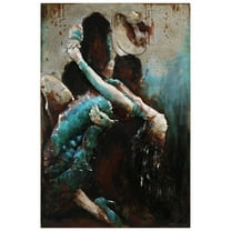 Empire Art "Ballroom Dancers" Mixed Media Iron Hand Painted Dimensional Wall Décor