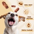 thumbnail image 4 of ASMPET Healthy Dog Treats, Triple Flavor Rolls with Chicken Duck Beef, Rawhide Free Jerky Dog Snacks Treats for Small & Medium Dogs 11oz, 4 of 8