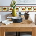 thumbnail image 2 of Dundee Deco Peel and Stick Self Adhesive Wallpaper Border - Kitchen Red Orange Yellow Purple Brown Food Baskets, 33 ft x 4 in, 2 of 4