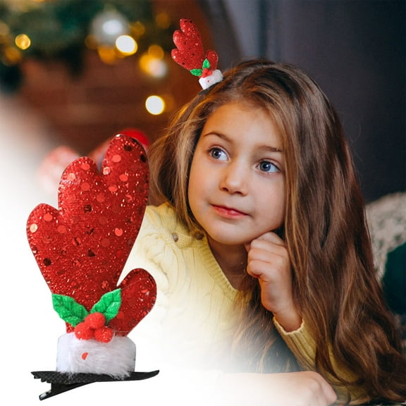 Christmas Themed Headband Cartoon Hair Clip for Kids Party Birthday Celebration Decorative Accessory