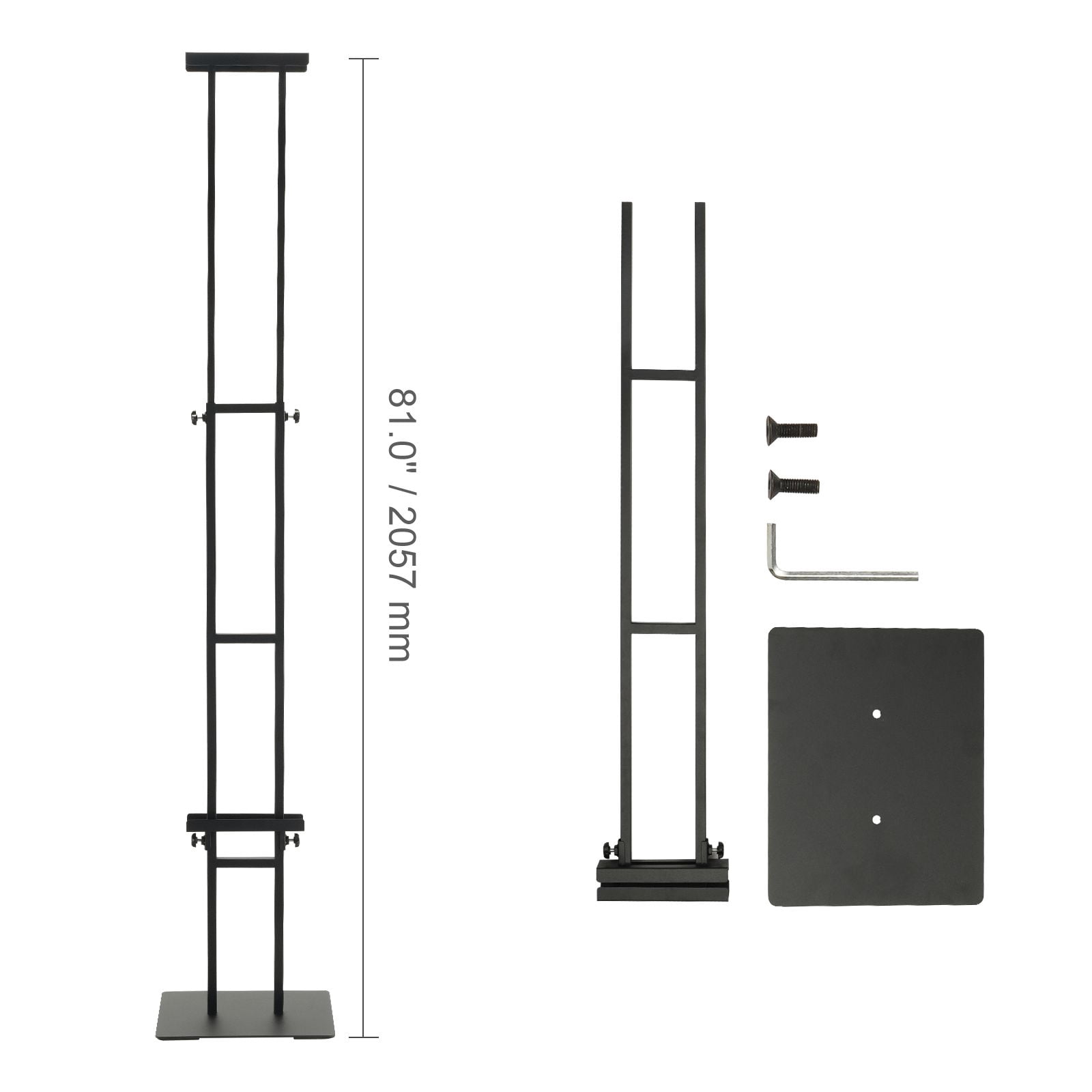 Poster Stand, Adjustable Height Up to 75", Double-Sided Heavy Duty Pedestal Sign Holder, Floor Standing Sign Holder Banner Stand with Shock-absorbing Base for Display, for Board and Foam, Black