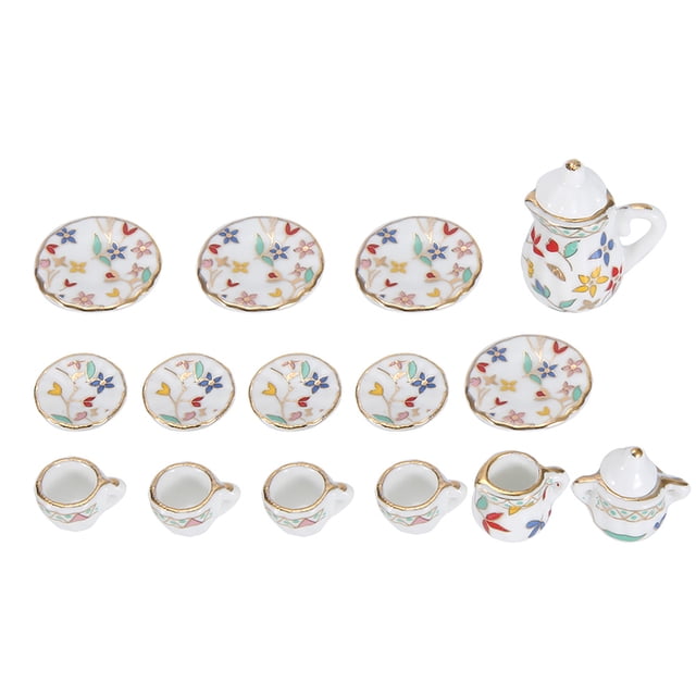 Kit de casa de muñecas en miniatura de té juego de té juego de té de la tarde para niños ANGGREK Otros