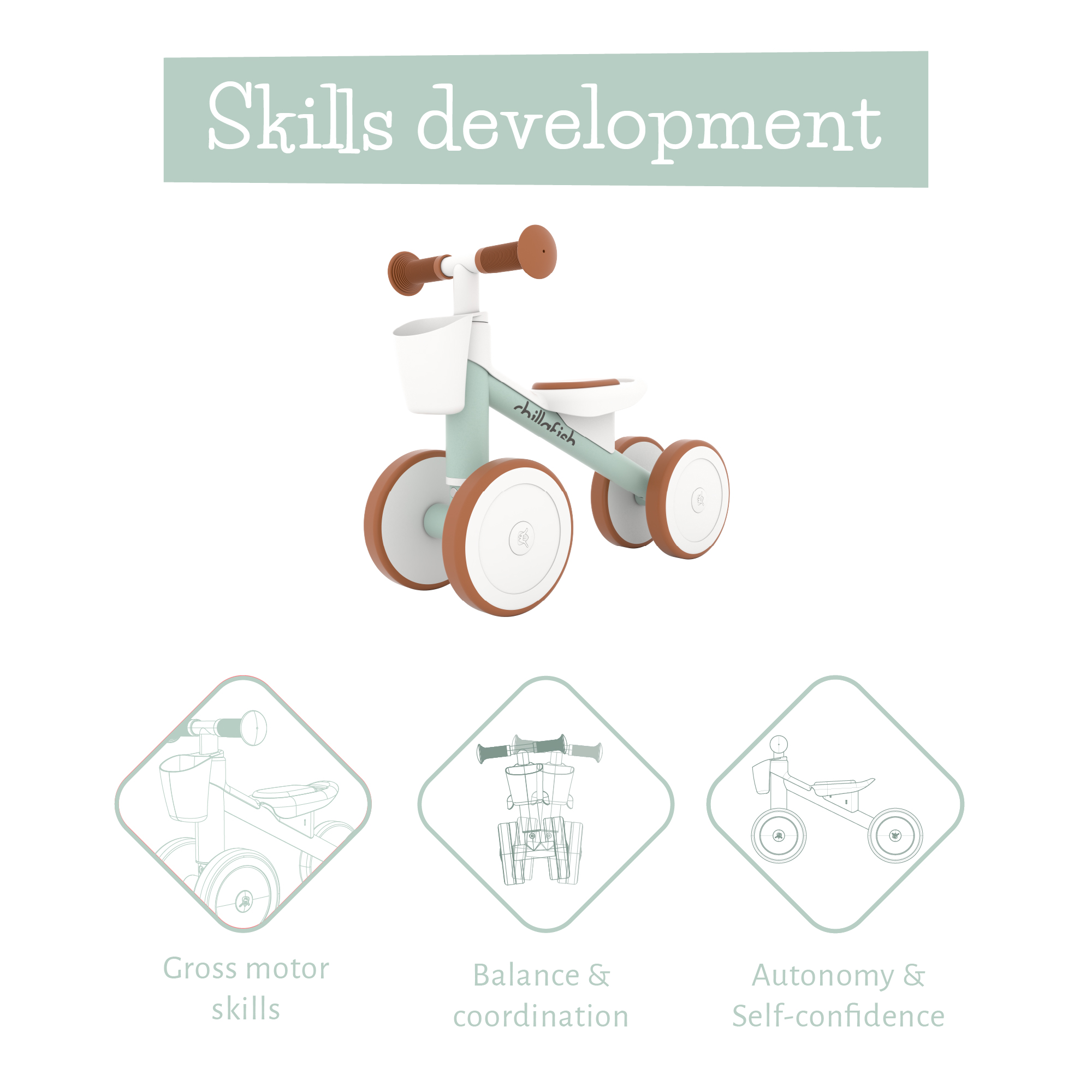 Chillafish Quadi Racer Toddler Balance Bike, Ages 1-3 photo 4