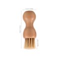 thumbnail image 6 of DEEPCRAFF 3Pcs Wooden Handle Horsehair Shoe Shine Applicator Brush Soft Bristle Polishing Brush, 6 of 6