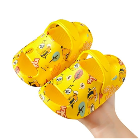 

STEADY Bath Cartoon Cute Parent-child Baby Cool Slippers Children s Slippers Yellow / 18