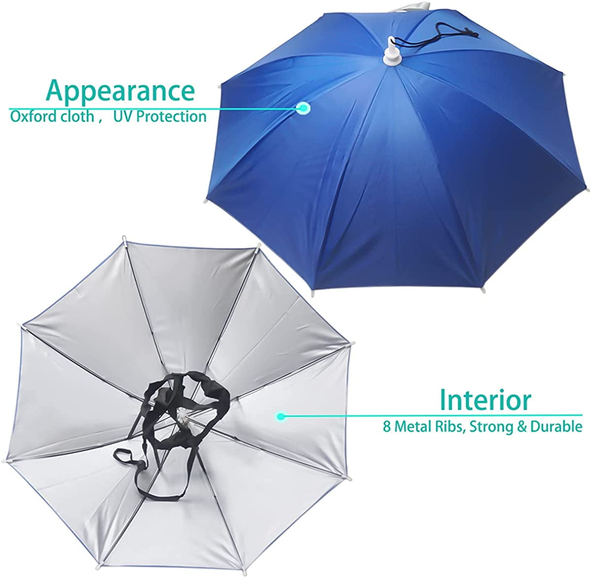 Yirtree Fishing Umbrella Hat Folding Sun Rain Cap Adjustable Multifunction  Outdoor Headwear Outdoor Foldable Anti-Rain Sun Shade Adult Head Umbrella  Fishing Cap Headwear 