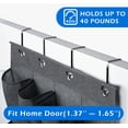 thumbnail image 5 of MISSLO 24 Fabric Pockets Shoe Organizer Over the Door Large Hanging Shoe Rack for Closet Men Shoes Holder, Gray, 5 of 8