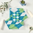 thumbnail image 5 of Coolnut 3 PCS Towel Argyle Pattern Blue Green Cotton Bath Towel Set (1 Bath Towel, 1 Hand Towel, 1 Washcloth) for Bathroom, Super Soft and Quick Dry Towels, 5 of 6