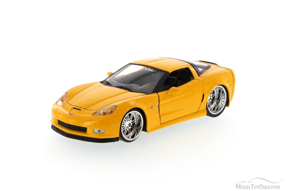 Chevy Corvette Z06, Yellow - Jada Toys Bigtime Muscle 91184 - 1/24 scale  Diecast Model Toy Car (Brand New, but NOT IN BOX)