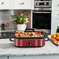 thumbnail image 2 of 4-Quart Slow Cooker with Casserole Manual Warm Setting - Perfect Kitchen Small Appliance for Family Dinners, Dishwasher Safe Crock, Red, 2 of 11