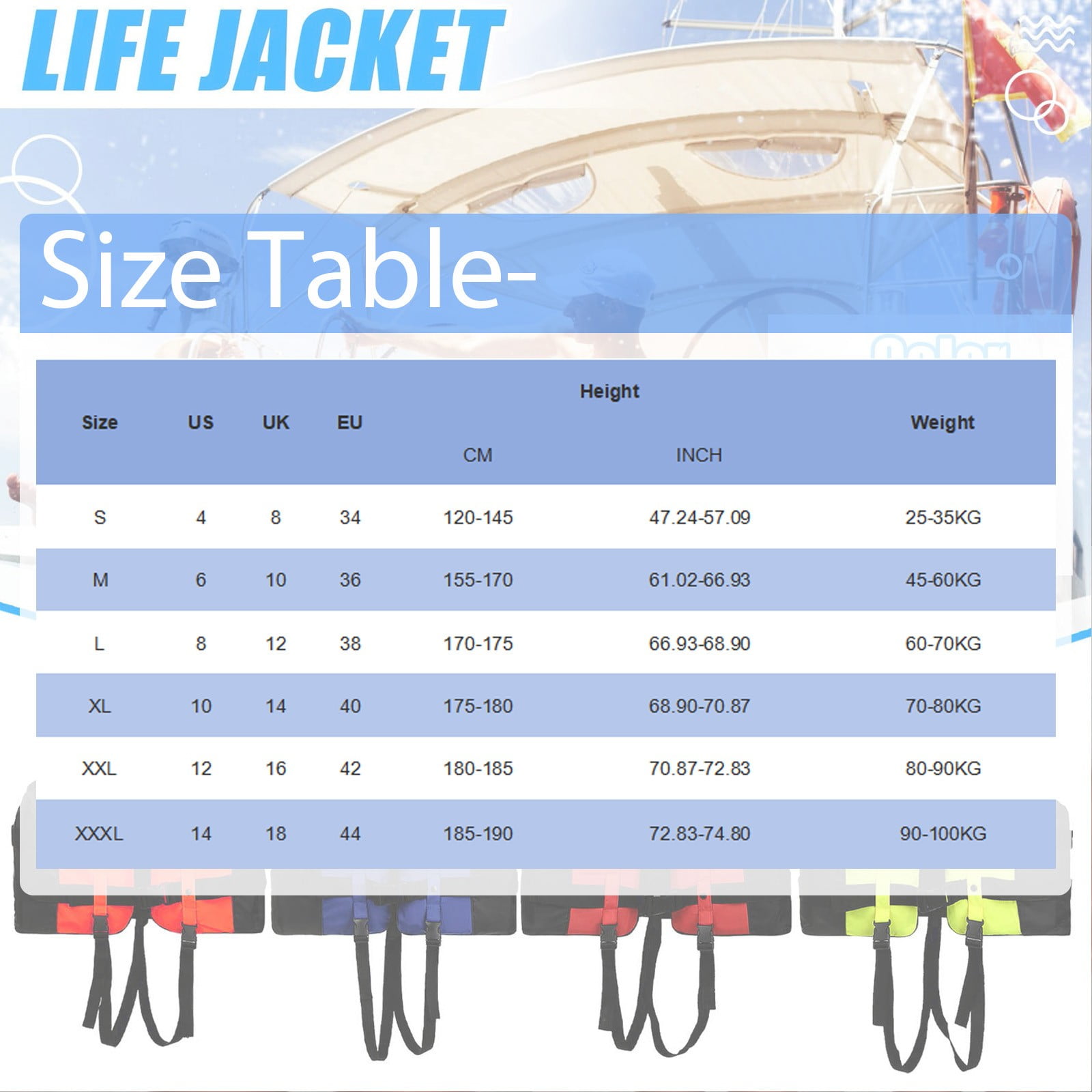 Adjustable Buoyancy Life Jacket for Adults & Kids, Oxford Cloth Fishing Watersport Safety Vest with Reflective Strips, USCG Approved Flotation Aid for Swimming Boating,Yellow XL