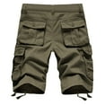 thumbnail image 5 of gakvov Cargo Pants For Men Plus Size Cargo Pants For Men Relaxed Fit Zipper Button Multi-Pocket Overalls Straight Leg Pants Outdoor Camouflage Cargo Shorts, 5 of 6