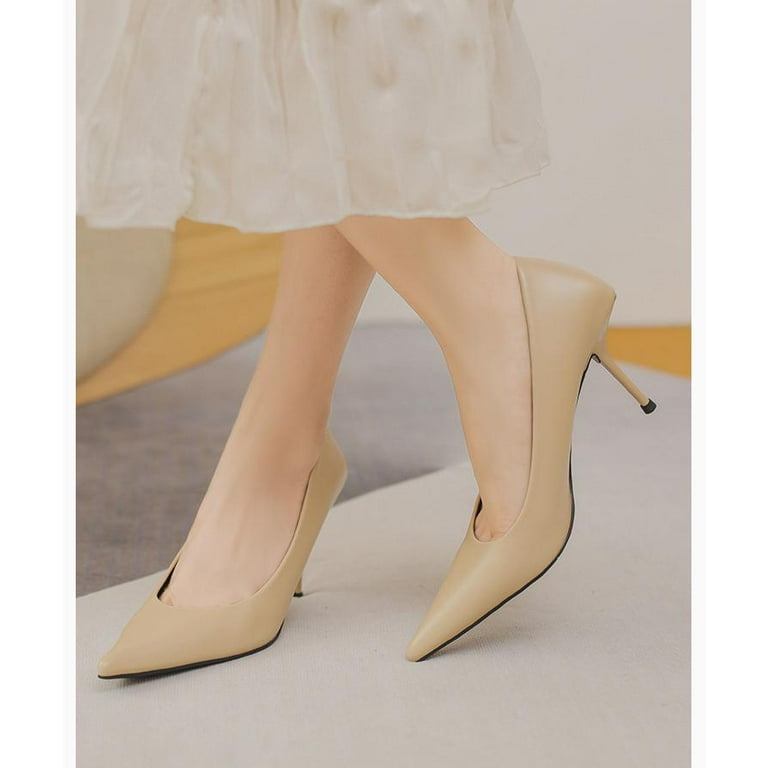 Women's Closed Pointed Toe Pumps Office Lady Wedding Evening Dress Shoes - Walmart.com