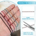thumbnail image 3 of Uxcell Rhinestone Chain, Crystal Rhinestone Chain Trim Close Chain Roll Sewing Bling Diamond Strips for DIY Projects Light Pink 3mm, 3 of 7
