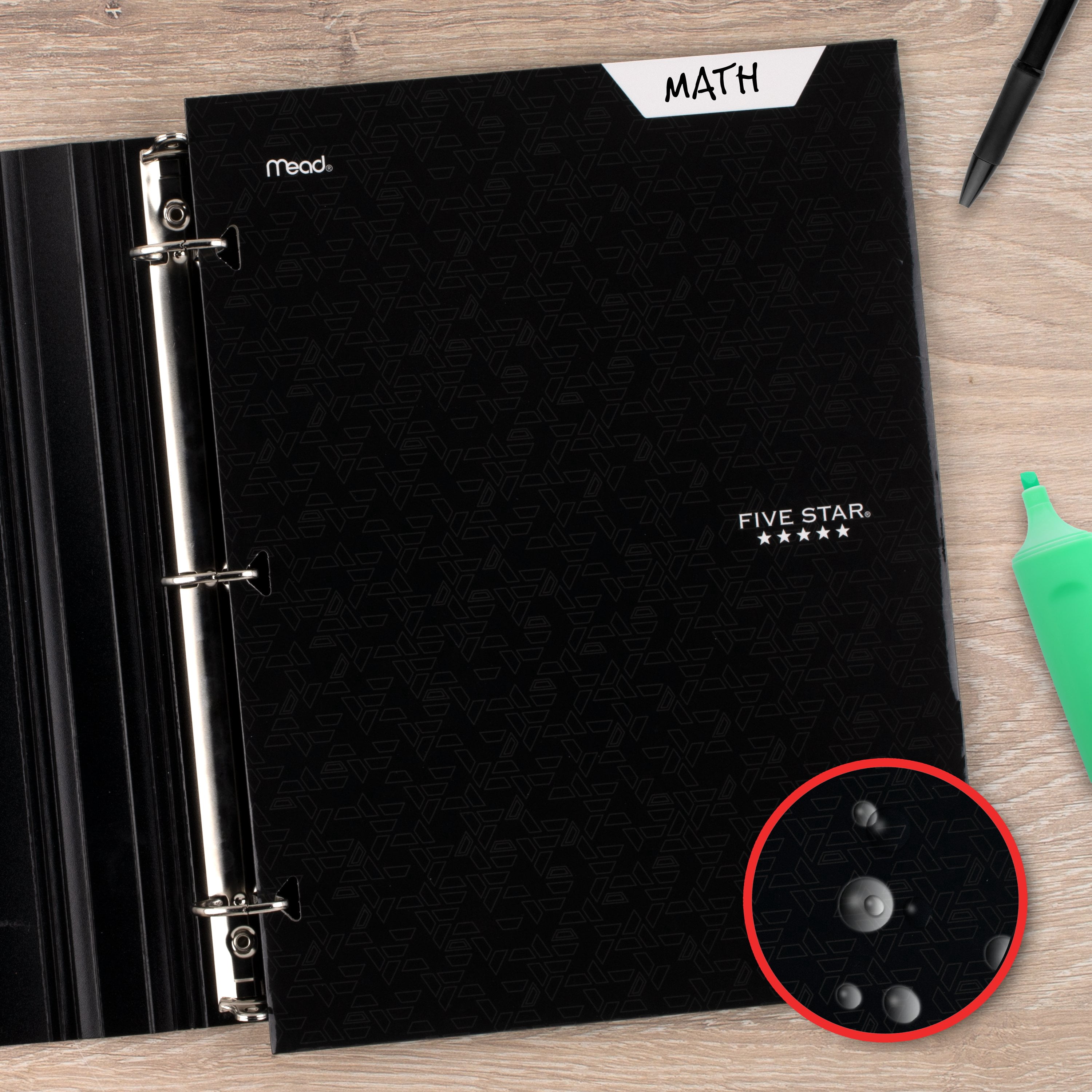 Five Star 4-Pocket Paper Folder, Black