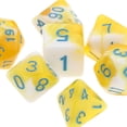 thumbnail image 4 of 7x Polyhedral Party Favors Numbers Accessory Sets D8 D10 White Yellow, 4 of 4