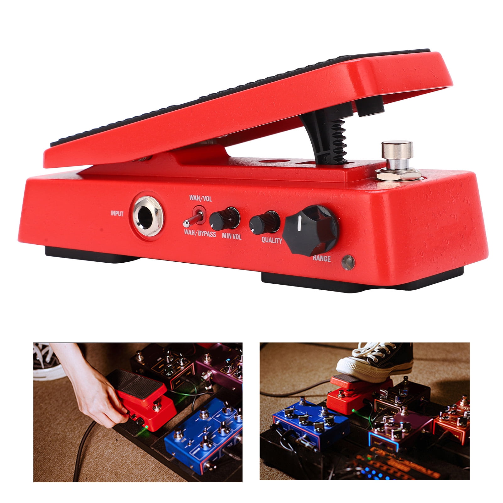 Wah Volume Pedal, 9V 18mA Metal Multimode Wah Effect Pedal with